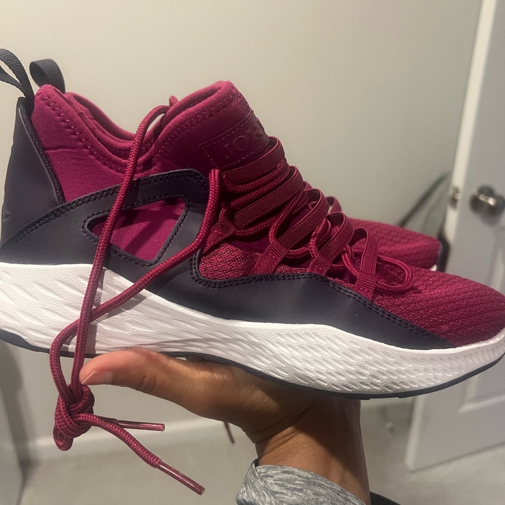 Jordan Women's Maroon and Navy Athletic Shoes